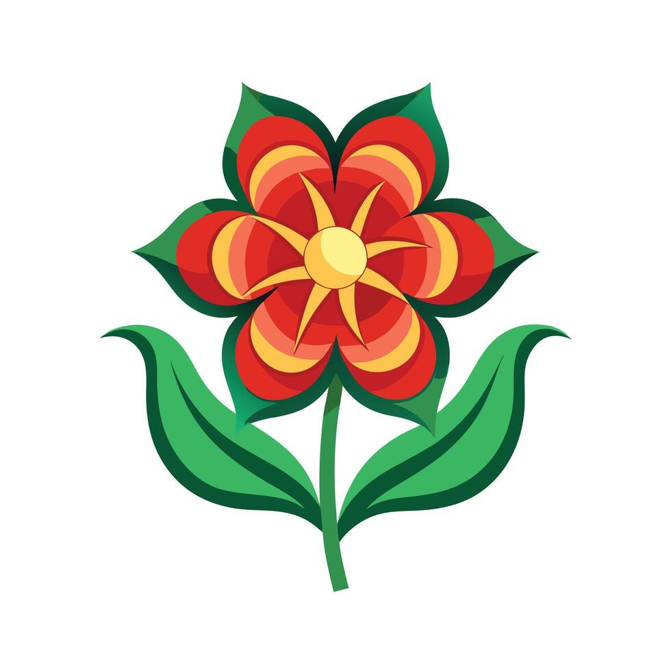 Beautiful Flower Minimalist Floral Illustration vector