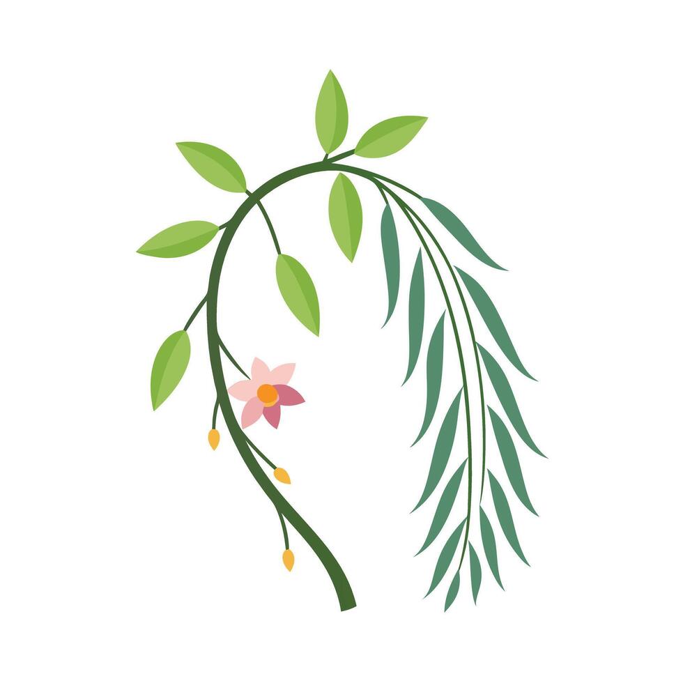 Beautiful Flower Minimalist Floral Illustration vector