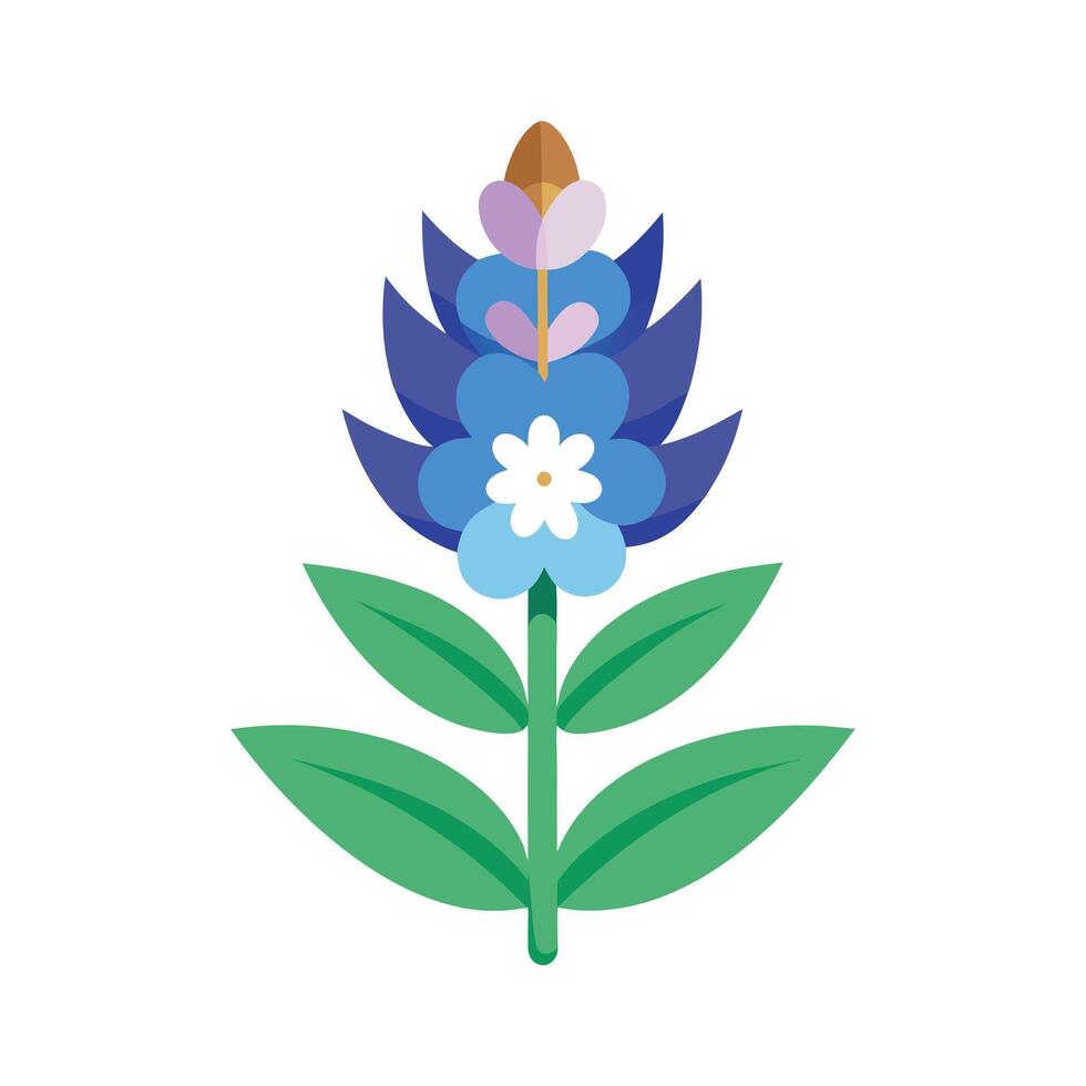 Beautiful Flower Minimalist Floral Illustration vector