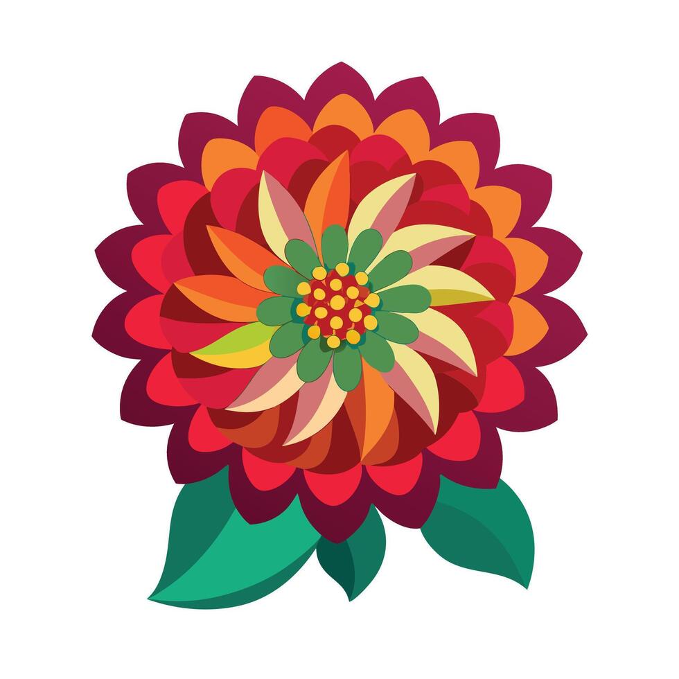 Beautiful Flower Minimalist Floral Illustration vector