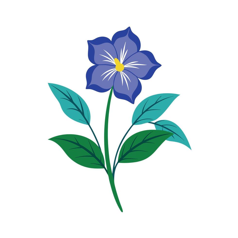 Beautiful Flower Minimalist Floral Illustration vector