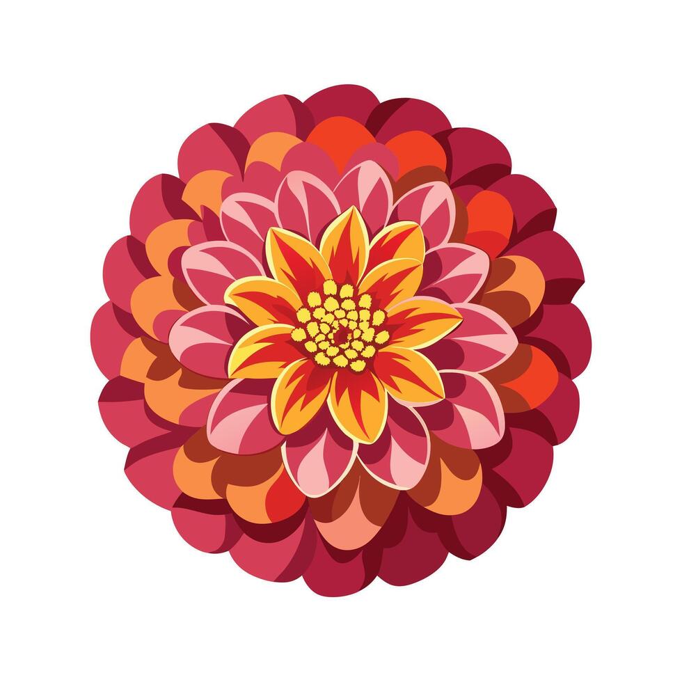 Beautiful Flower Minimalist Floral Illustration vector