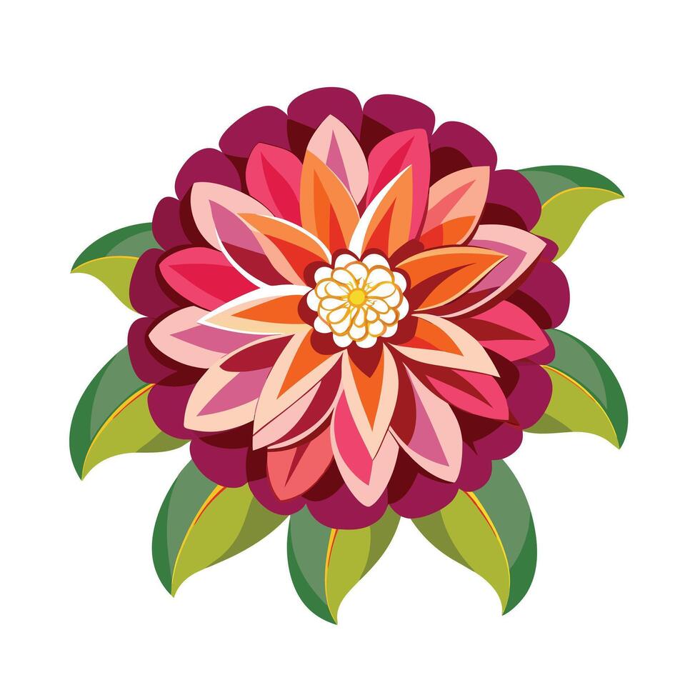 Beautiful Flower Minimalist Floral Illustration vector