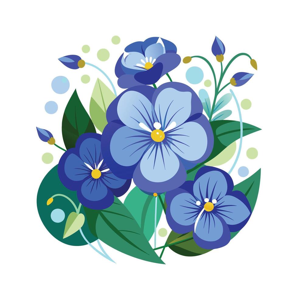 Beautiful Flower Minimalist Floral Illustration vector