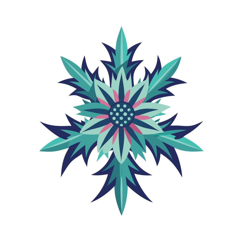 Beautiful Flower Minimalist Floral Illustration vector