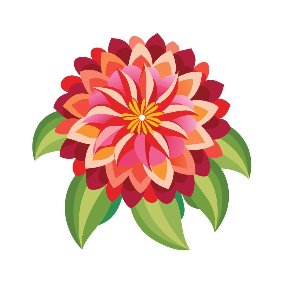 Beautiful Flower Minimalist Floral Illustration vector