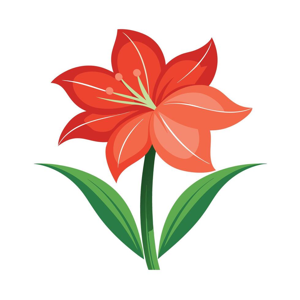 Beautiful Flower Minimalist Floral Illustration vector