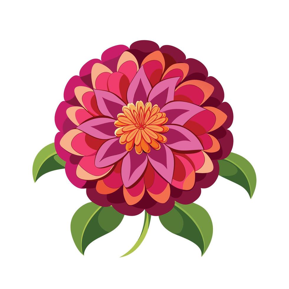 Beautiful Flower Minimalist Floral Illustration vector