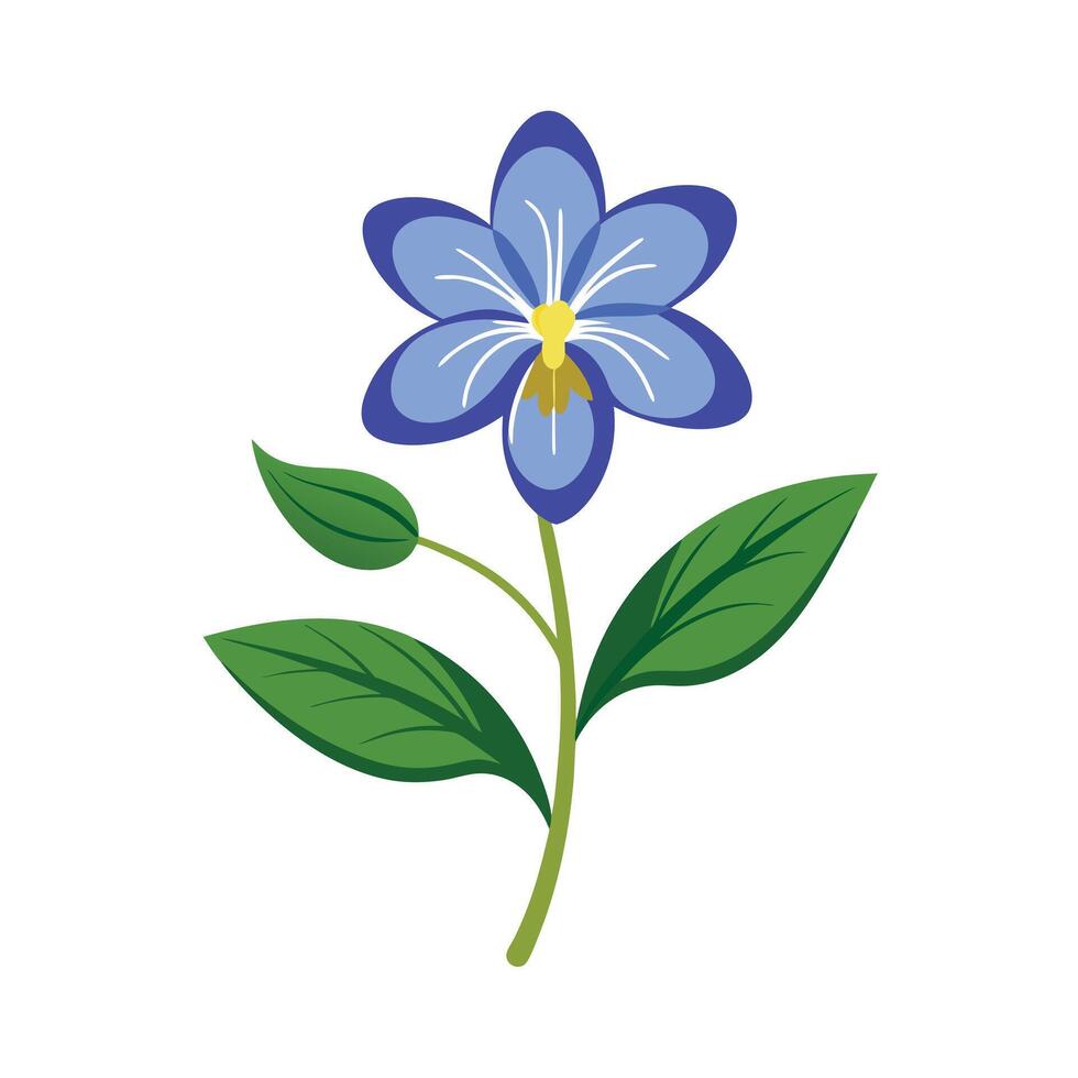 Beautiful Flower Minimalist Floral Illustration vector