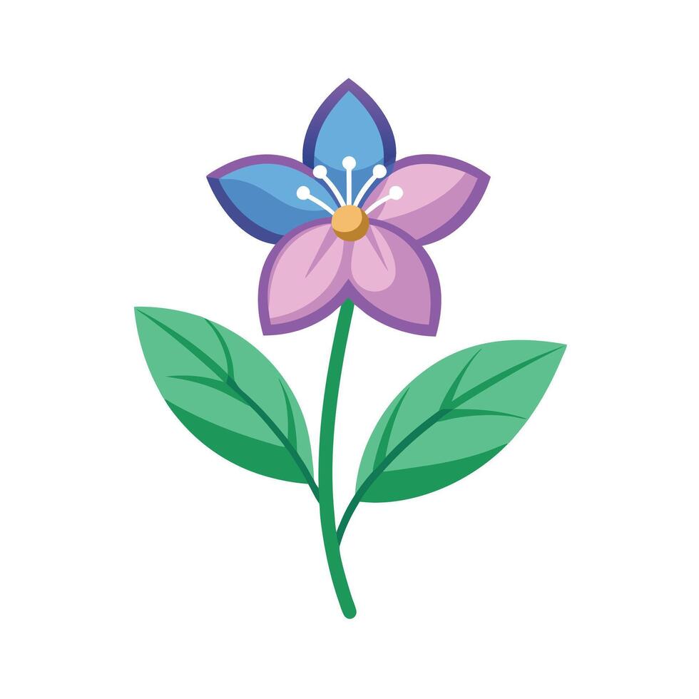 Beautiful Flower Minimalist Floral Illustration vector