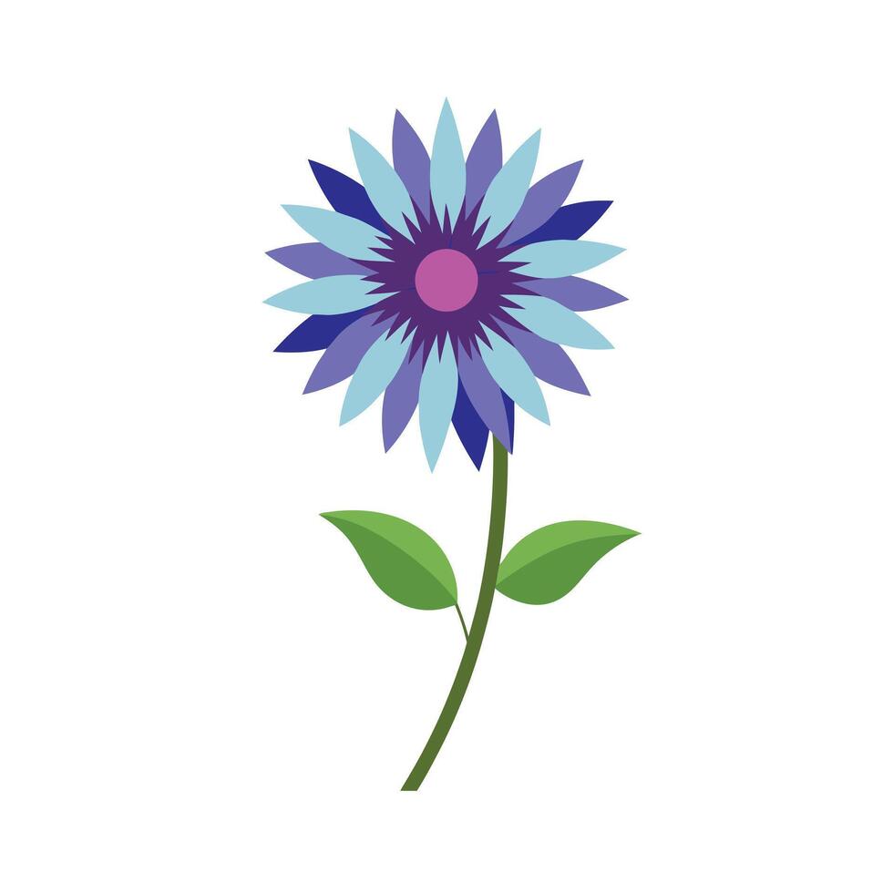 Beautiful Flower Minimalist Floral Illustration vector