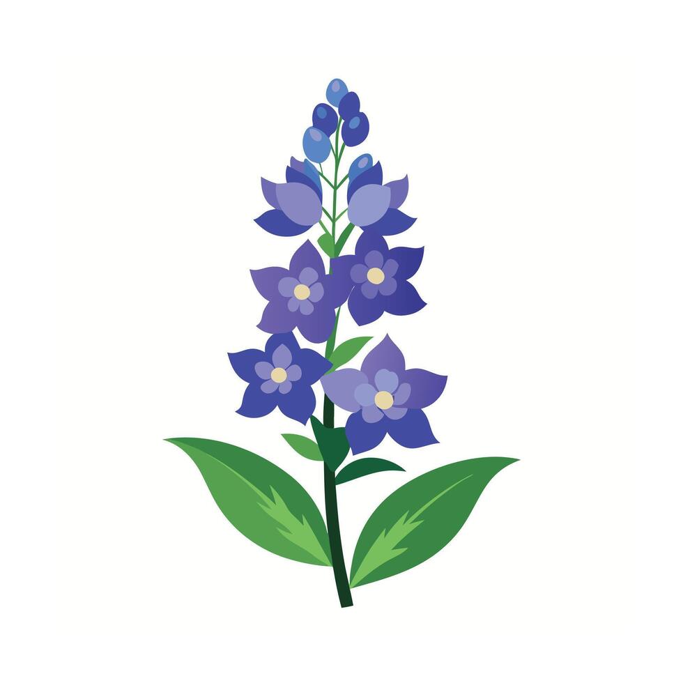 Beautiful Flower Minimalist Floral Illustration vector