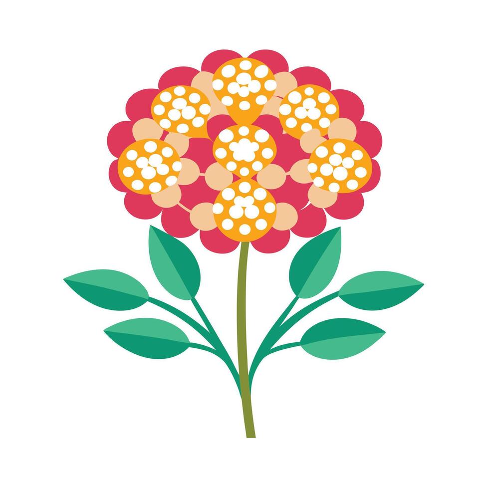 Beautiful Flower Minimalist Floral Illustration vector