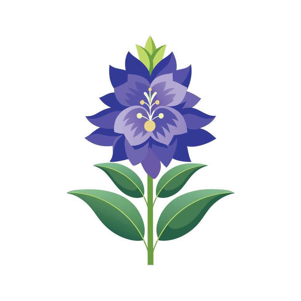 Beautiful Flower Minimalist Floral Illustration vector