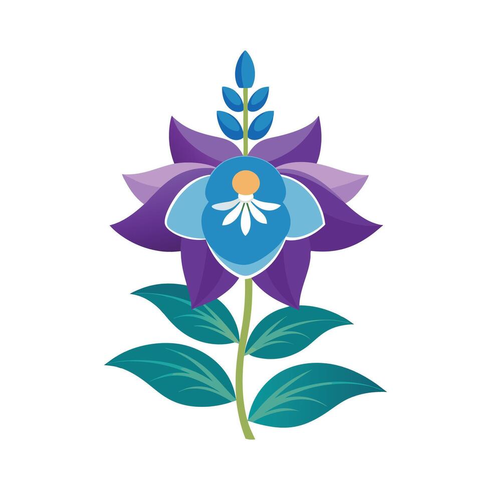 Beautiful Flower Minimalist Floral Illustration vector