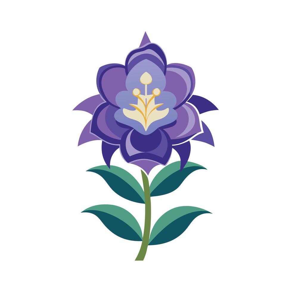 Beautiful Flower Minimalist Floral Illustration vector