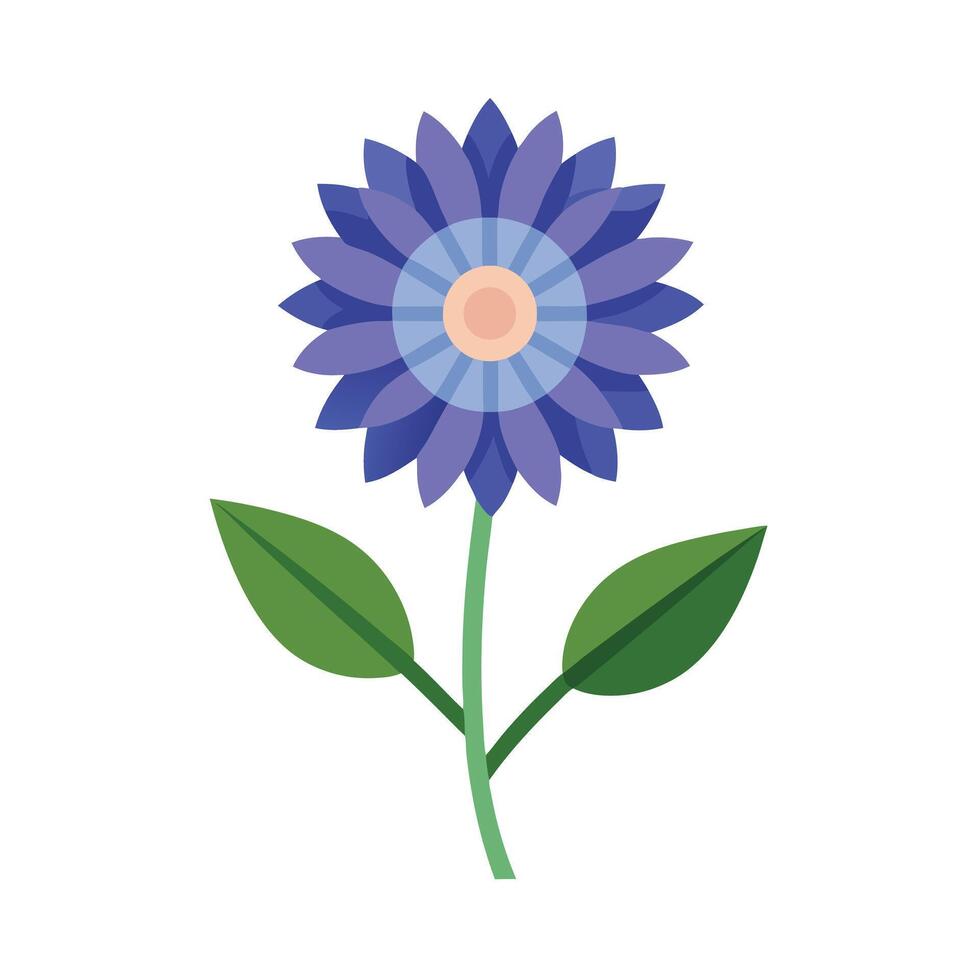 Beautiful Flower Minimalist Floral Illustration vector