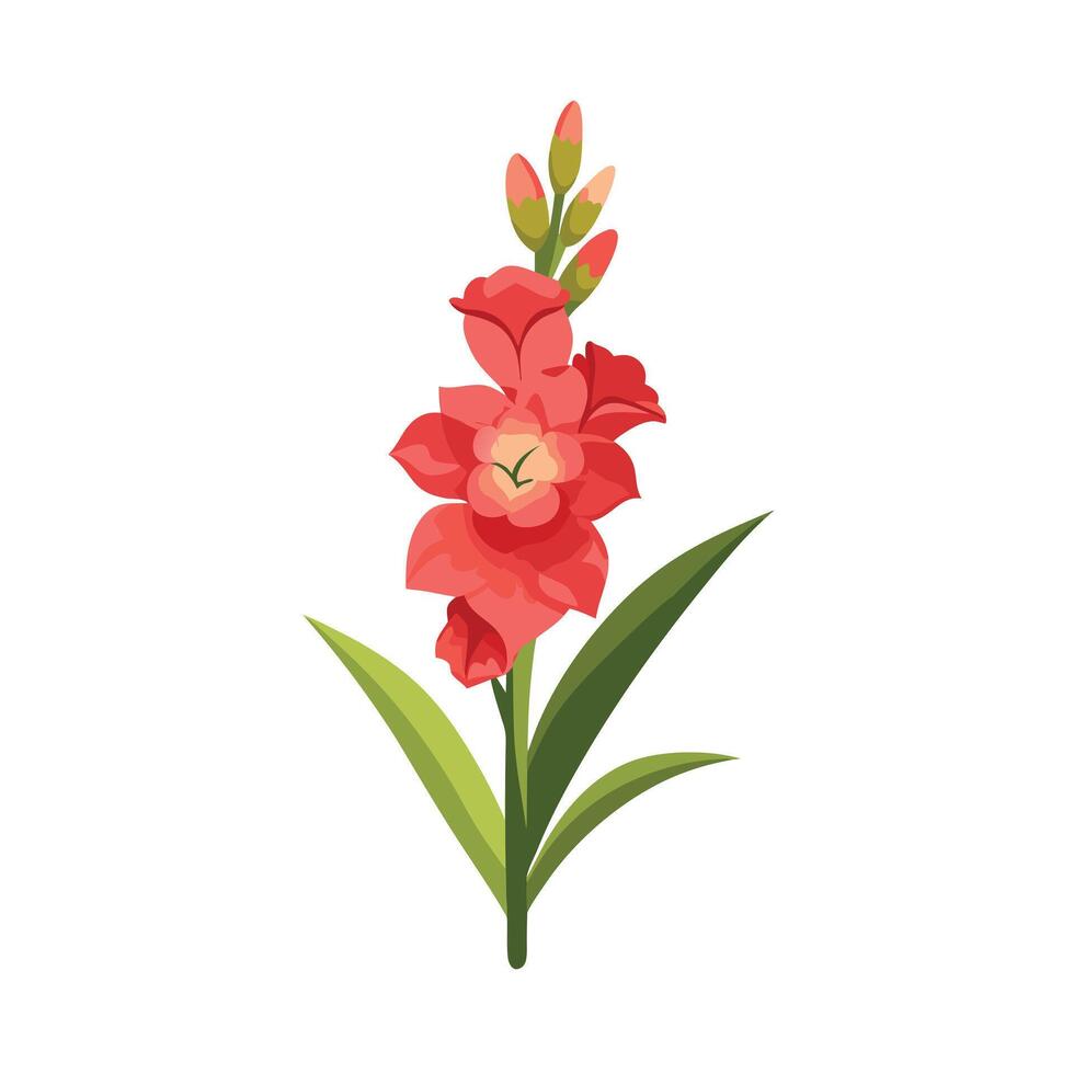 Beautiful Flower Minimalist Floral Illustration vector