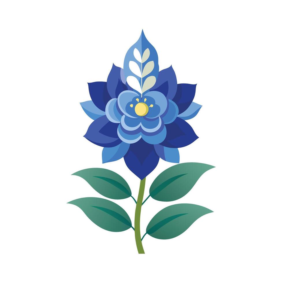 Beautiful Flower Minimalist Floral Illustration vector