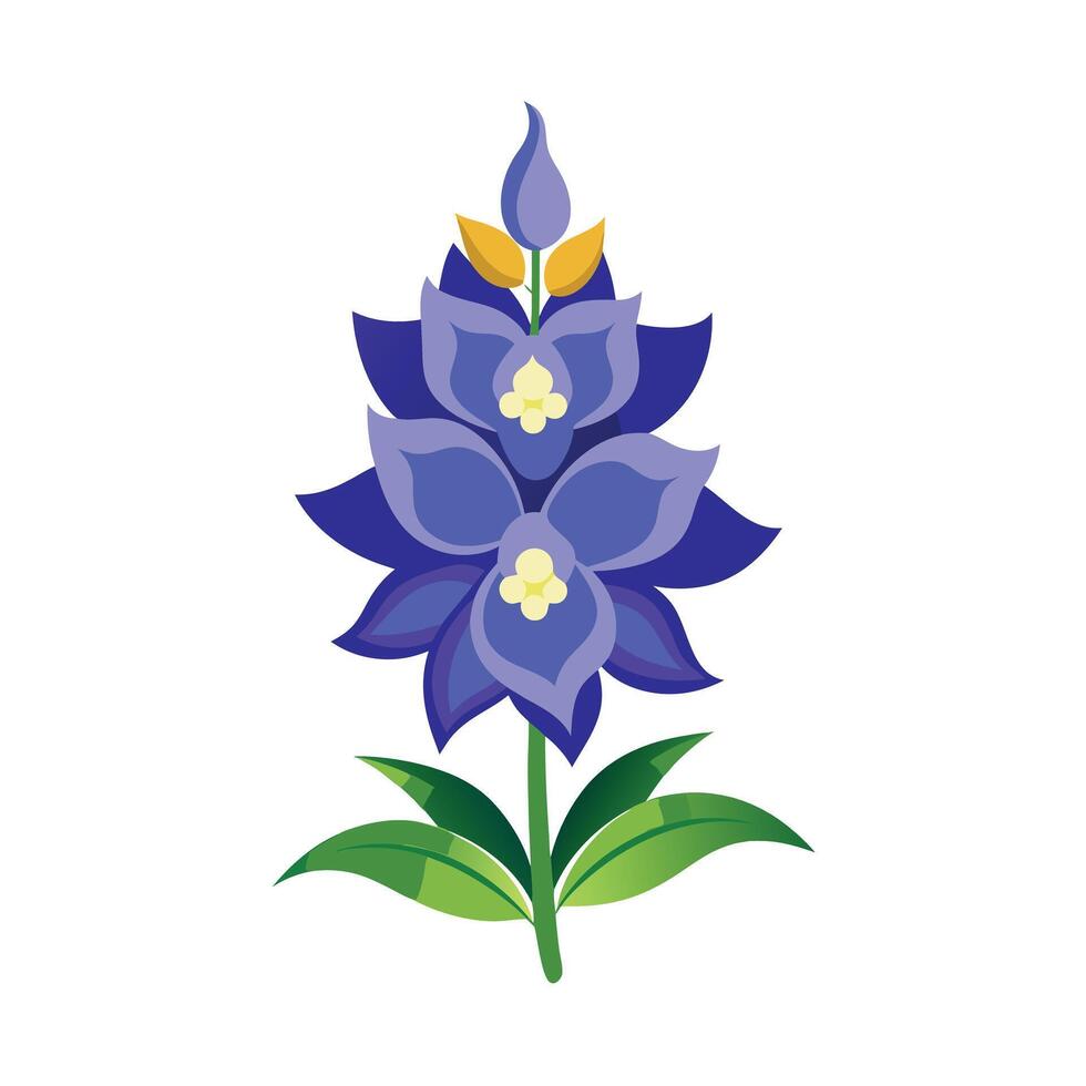 Beautiful Flower Minimalist Floral Illustration vector