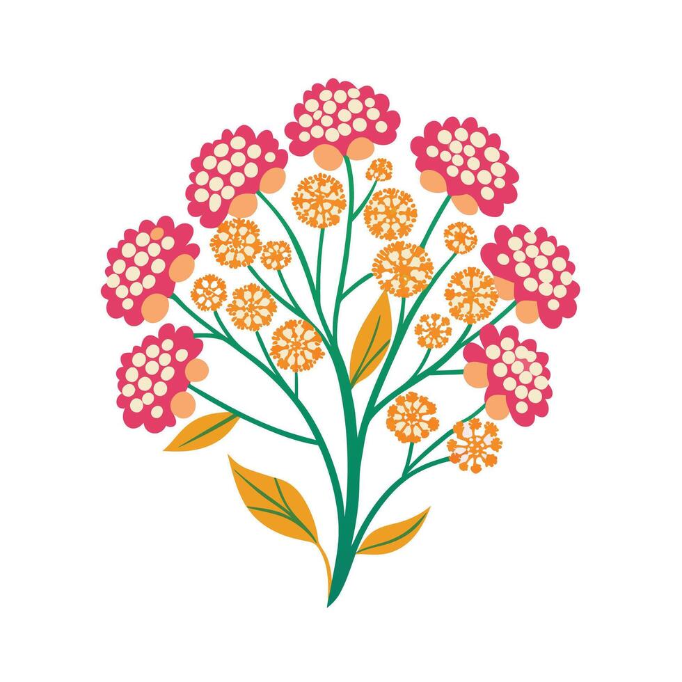 Beautiful Flower Minimalist Floral Illustration vector