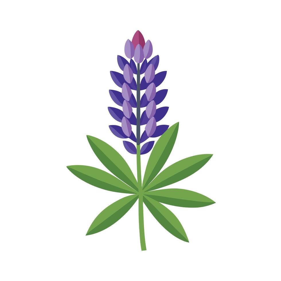 Beautiful Flower Minimalist Floral Illustration vector