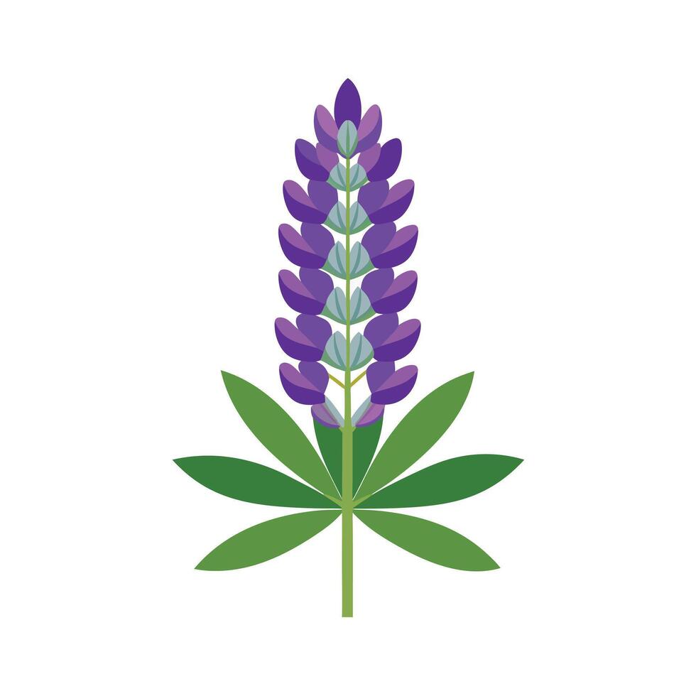 Beautiful Flower Minimalist Floral Illustration vector