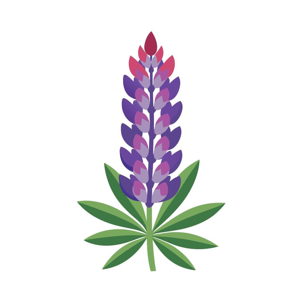 Beautiful Flower Minimalist Floral Illustration vector