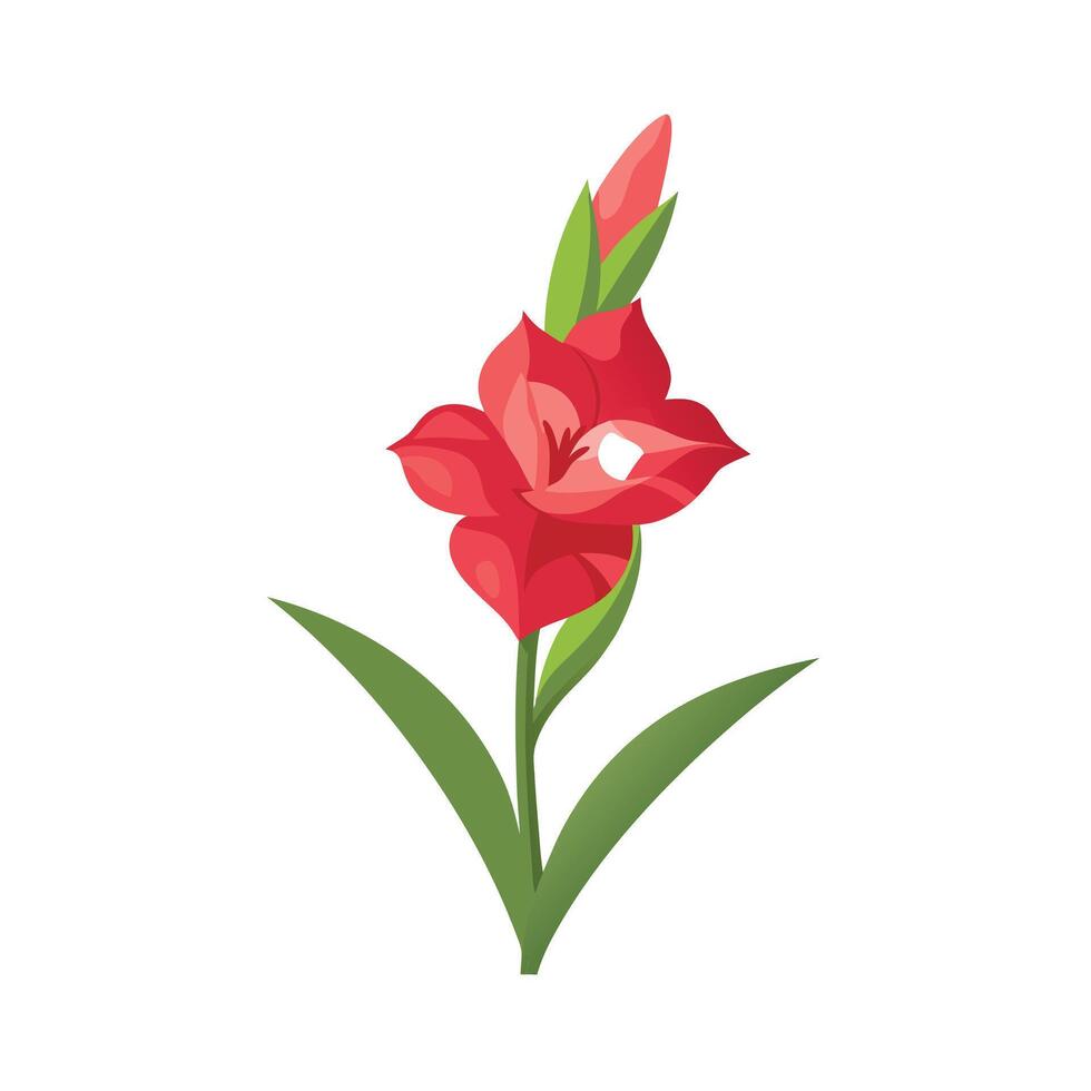 Beautiful Flower Minimalist Floral Illustration vector
