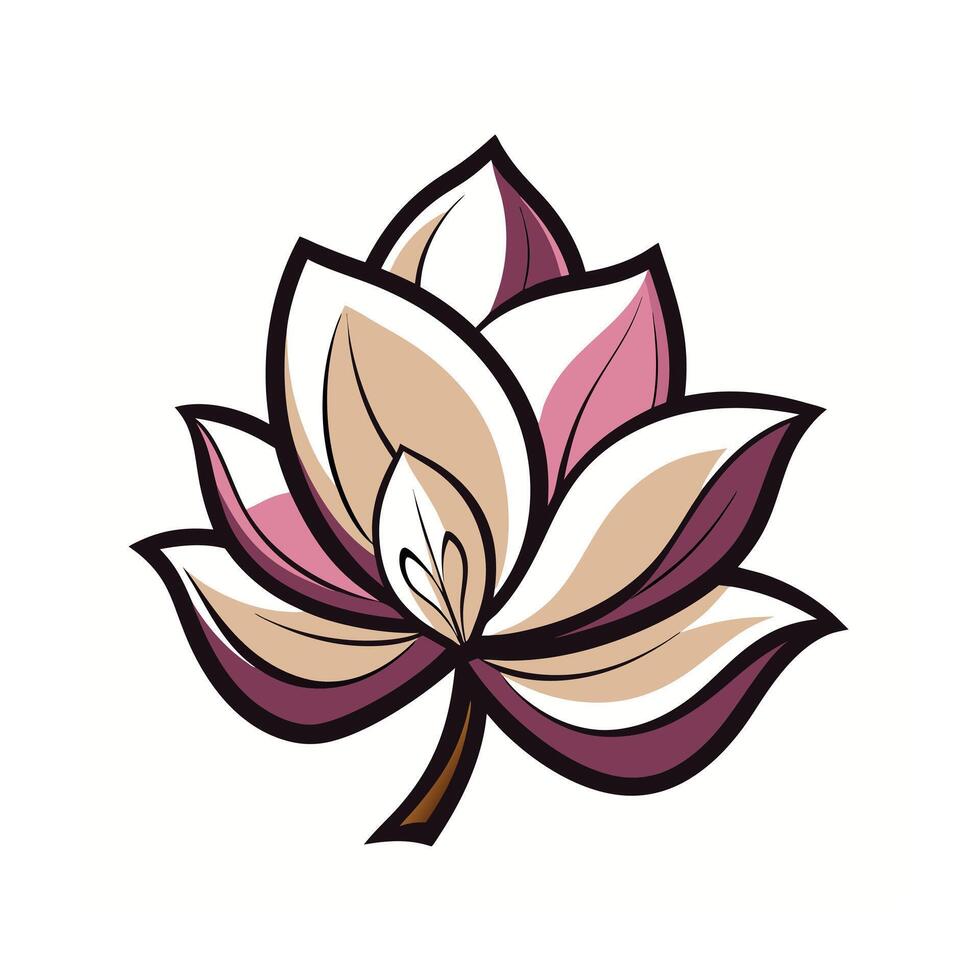 Beautiful Flower Minimalist Floral Illustration vector
