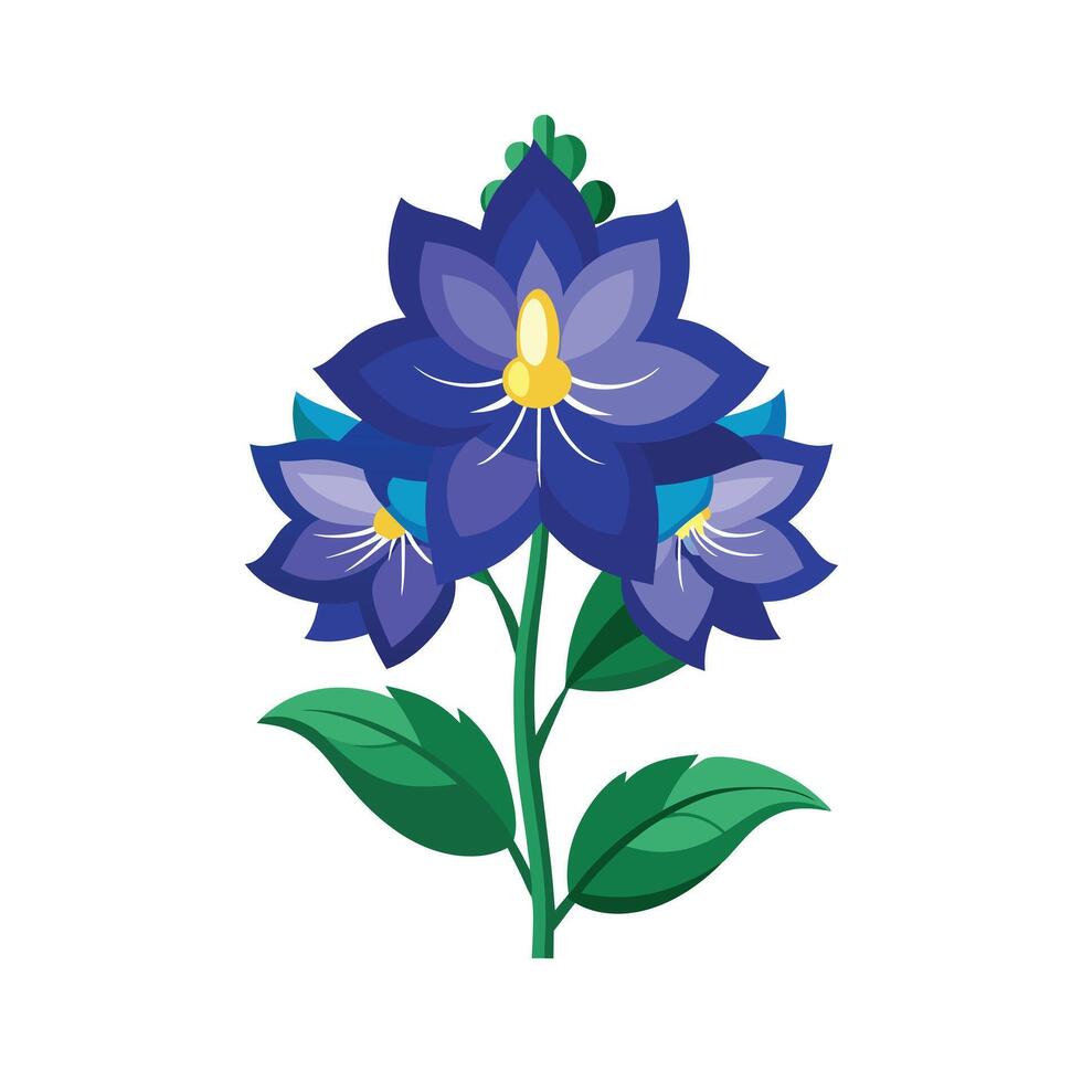 Beautiful Flower Minimalist Floral Illustration vector