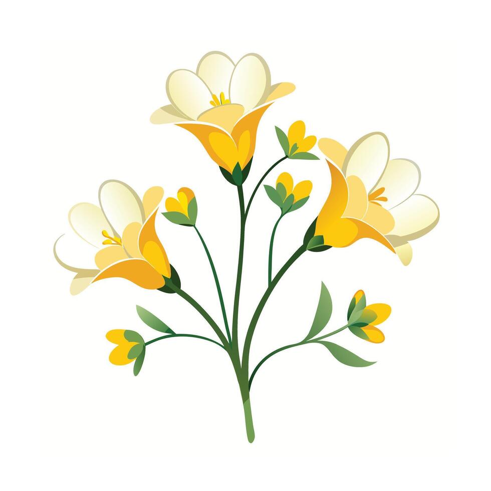 Beautiful Flower Minimalist Floral Illustration vector