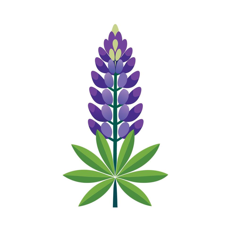 Beautiful Flower Minimalist Floral Illustration vector