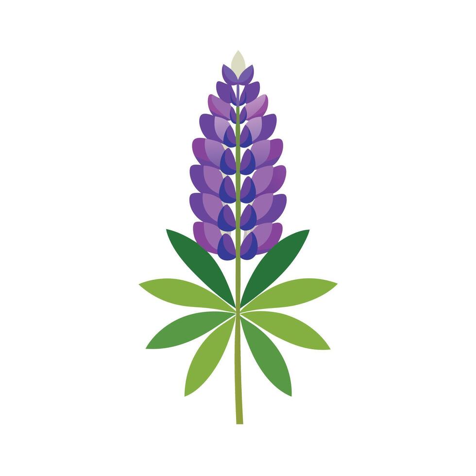 Beautiful Flower Minimalist Floral Illustration vector
