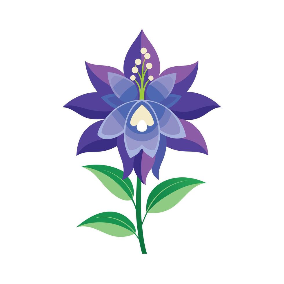 Beautiful Flower Minimalist Floral Illustration vector