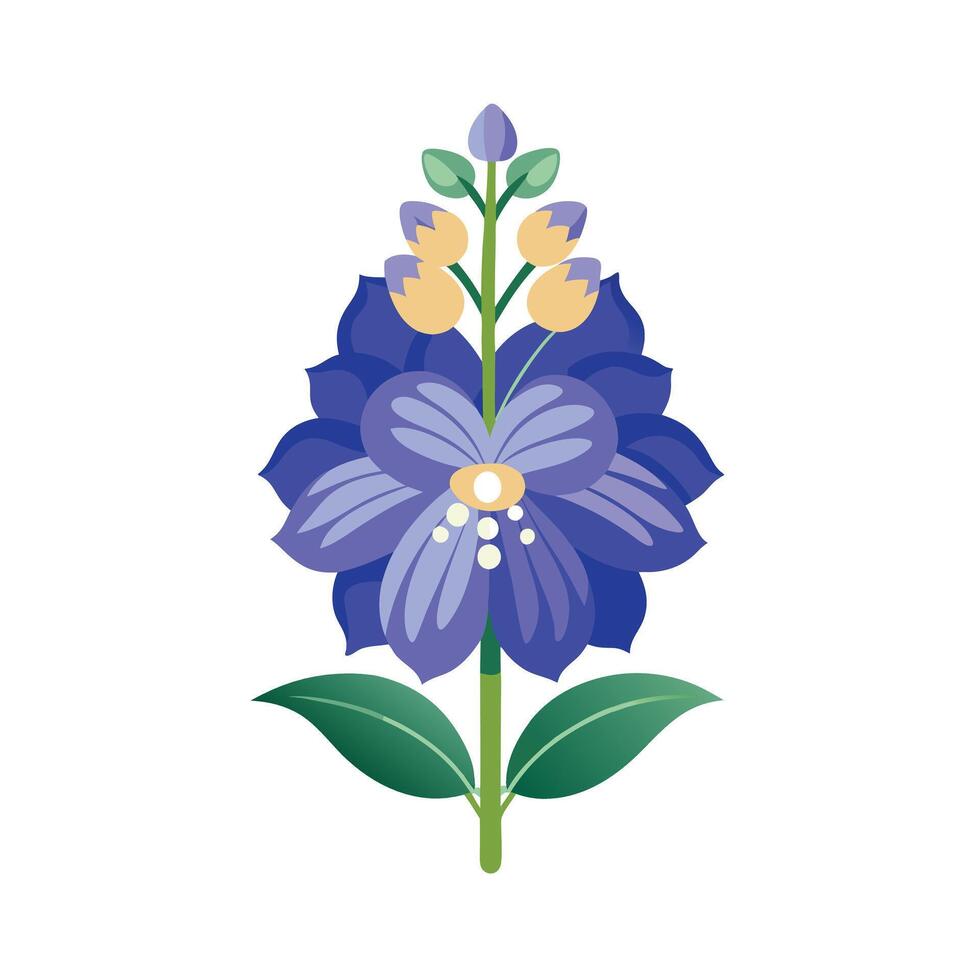Beautiful Flower Minimalist Floral Illustration vector