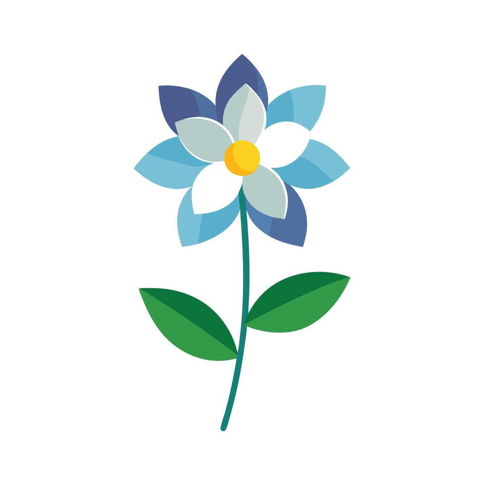 Beautiful Flower Minimalist Floral Illustration vector