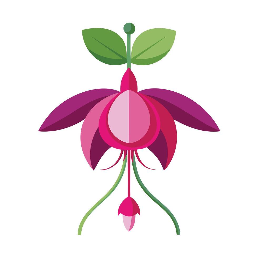 Beautiful Flower Minimalist Floral Illustration vector
