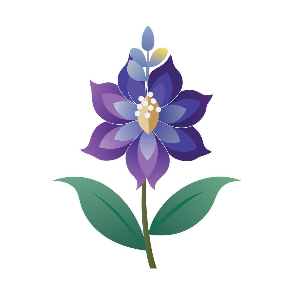 Beautiful Flower Minimalist Floral Illustration vector