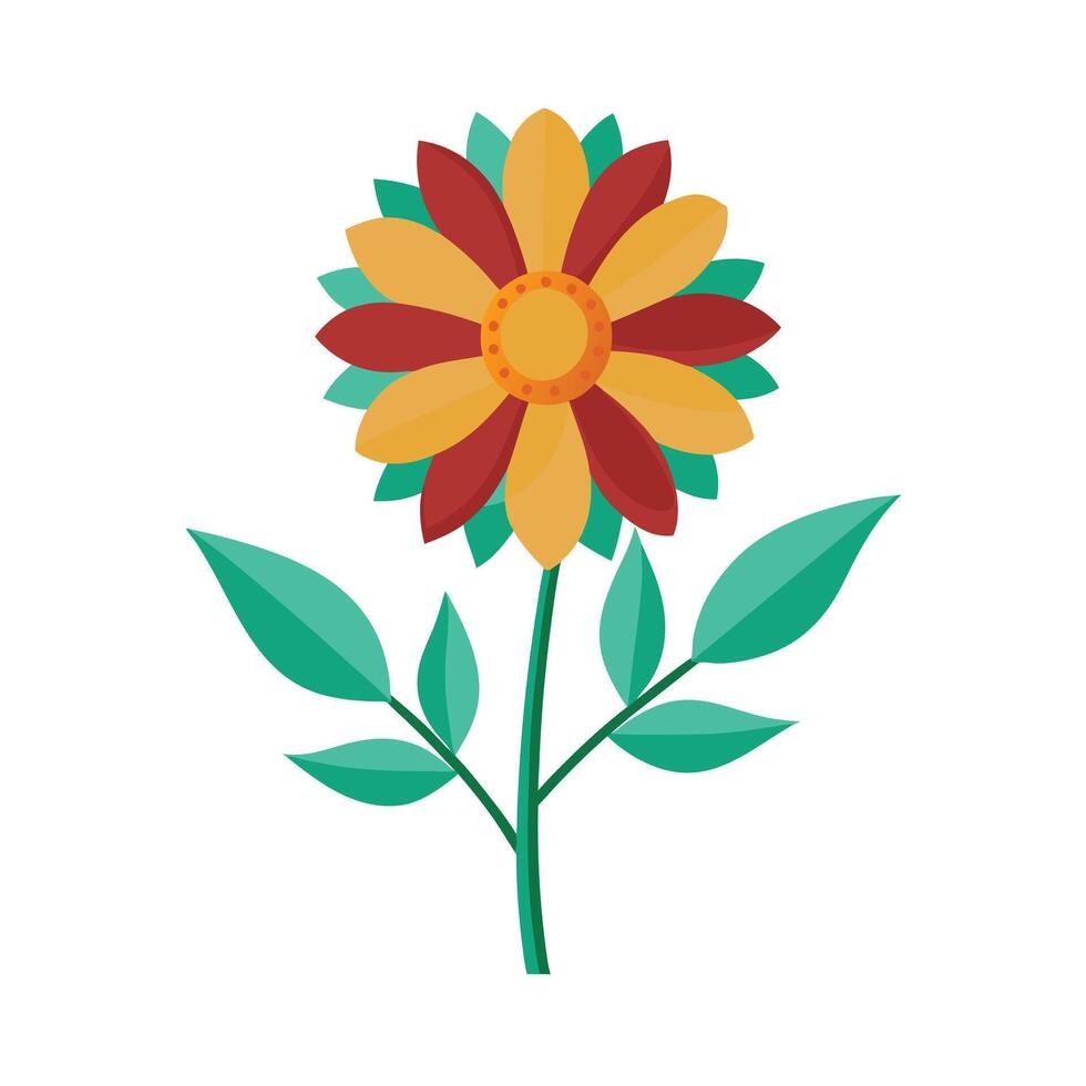 Beautiful Flower Minimalist Floral Illustration vector