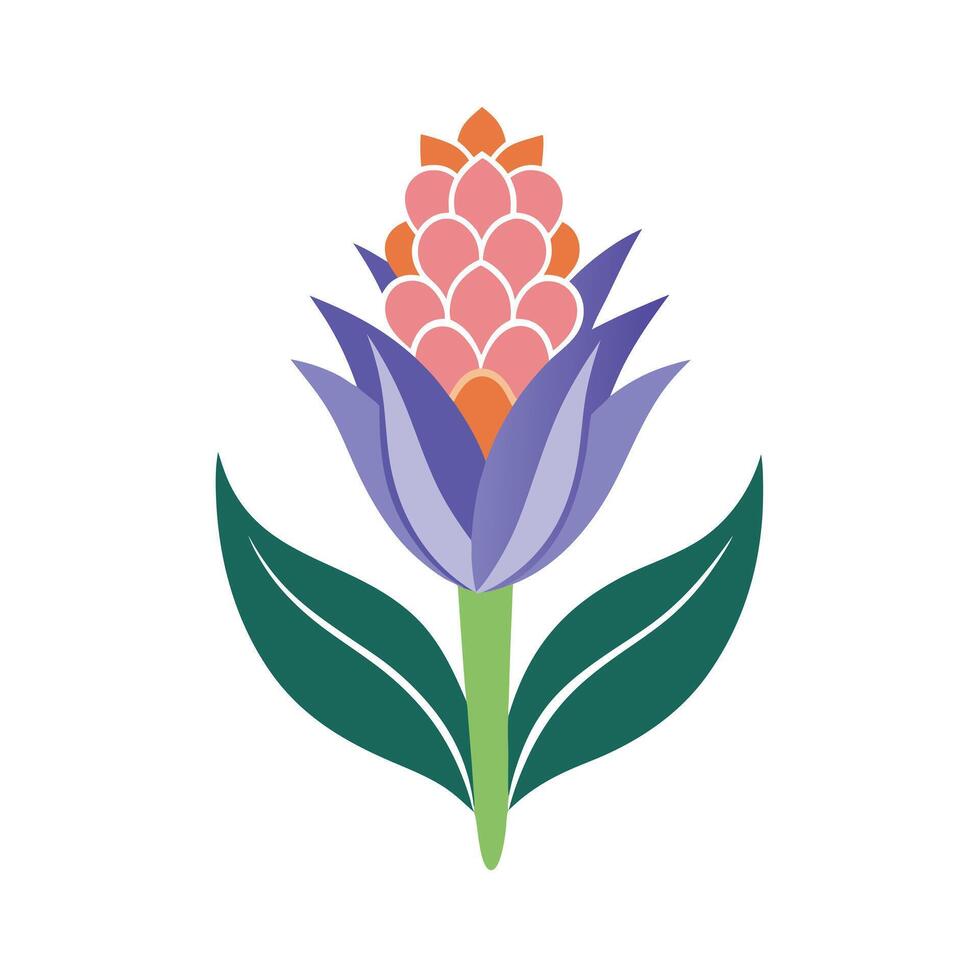 Beautiful Flower Minimalist Floral Illustration vector