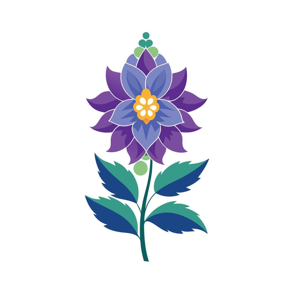 Beautiful Flower Minimalist Floral Illustration vector