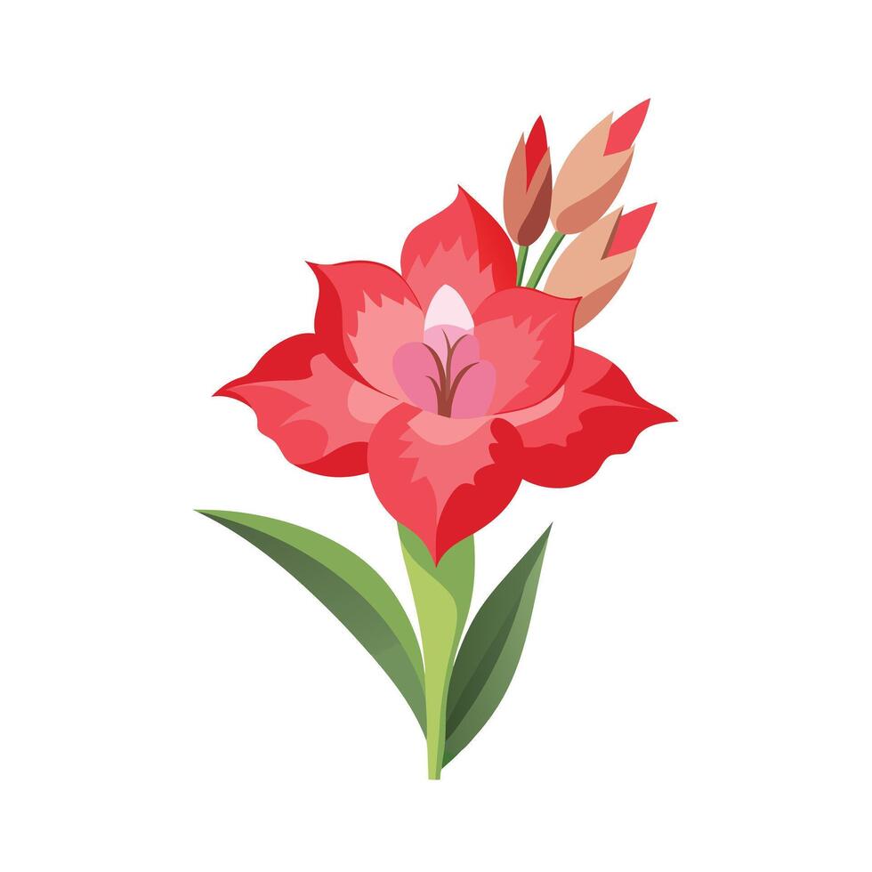Beautiful Flower Minimalist Floral Illustration vector