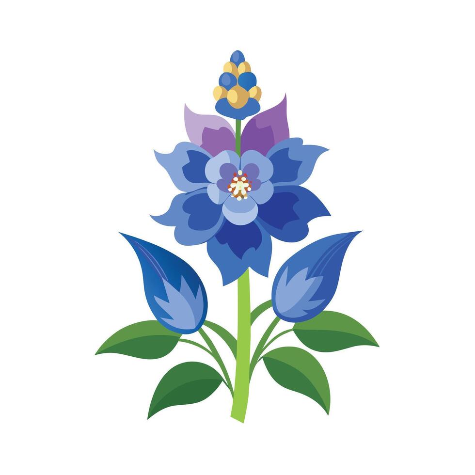 Beautiful Flower Minimalist Floral Illustration vector