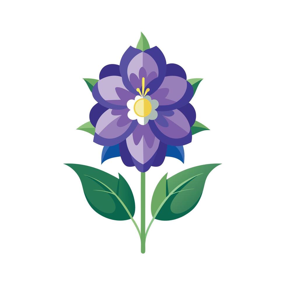 Beautiful Flower Minimalist Floral Illustration vector