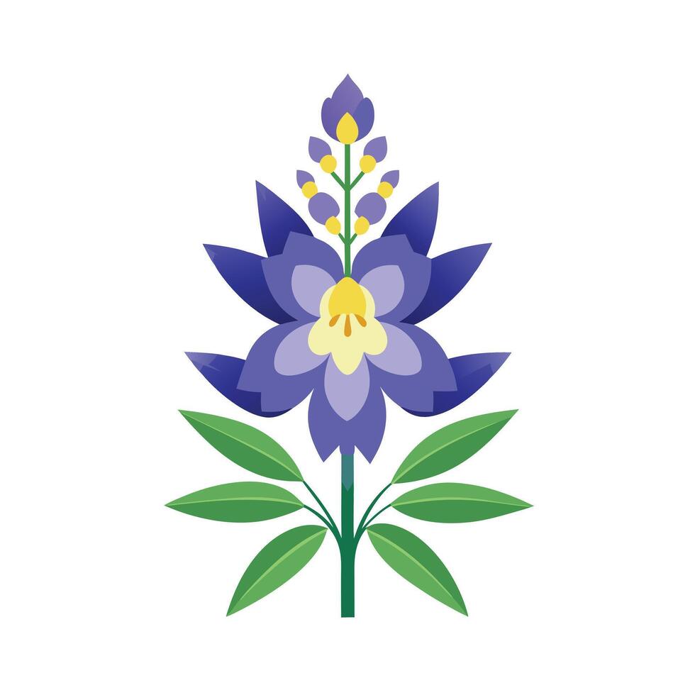 Beautiful Flower Minimalist Floral Illustration vector