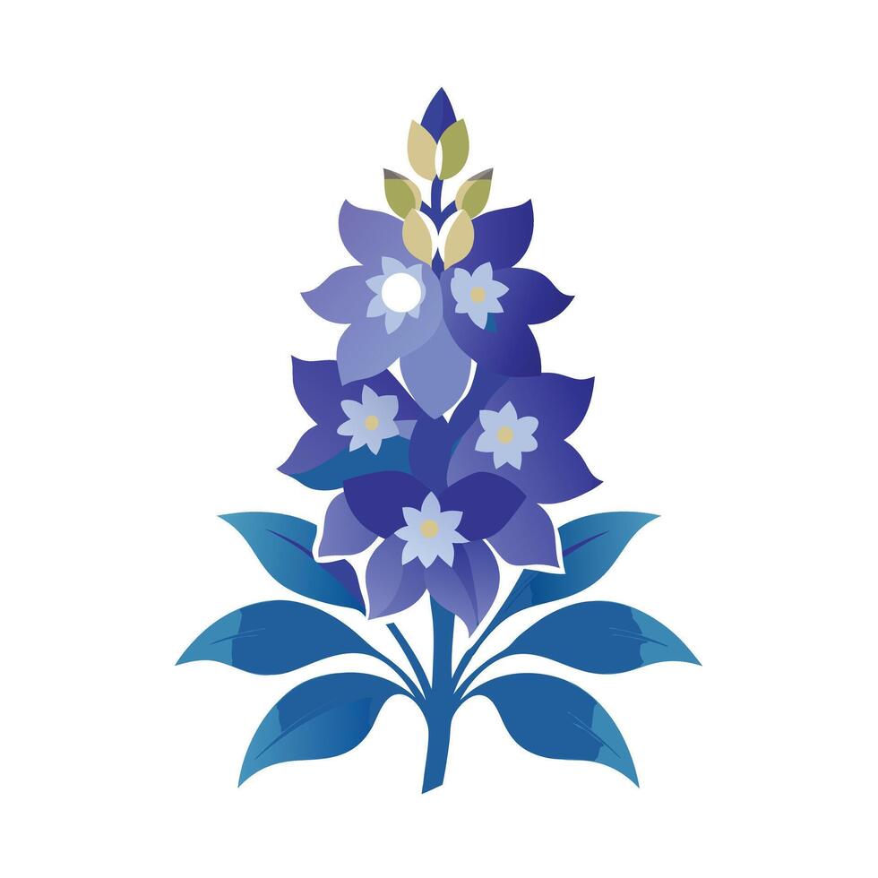 Beautiful Flower Minimalist Floral Illustration vector