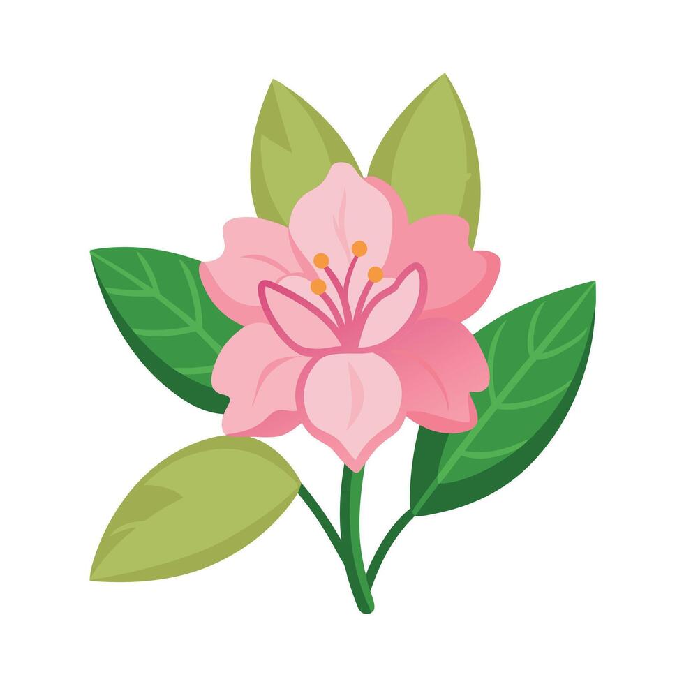 Beautiful Flower Minimalist Floral Illustration vector