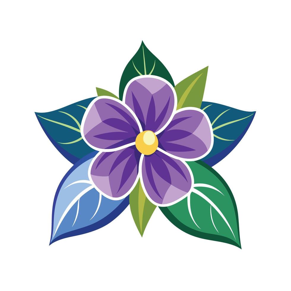 Beautiful Flower Minimalist Floral Illustration vector