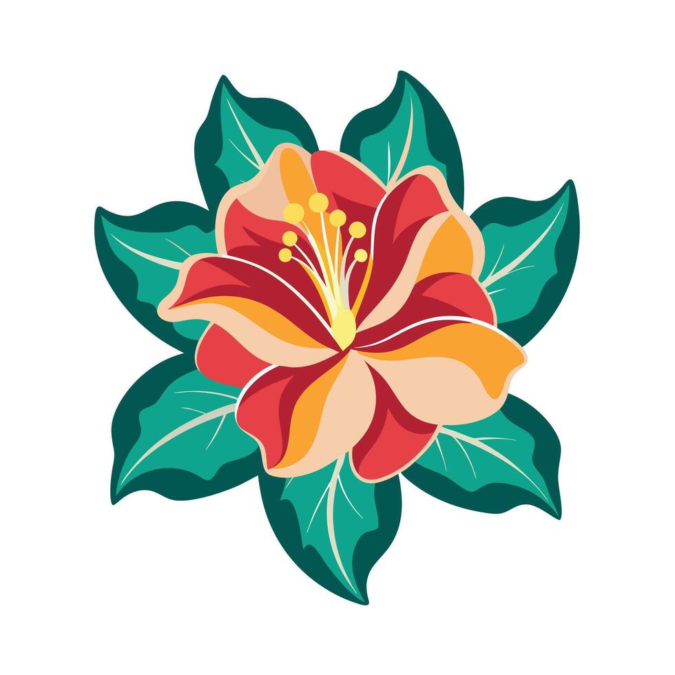 Beautiful Flower Minimalist Floral Illustration vector